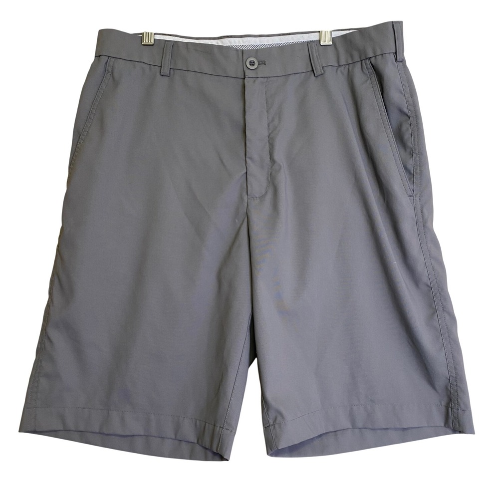Snake Eyes Mens 36 Golf Shorts‎ Gray Dry-18 Performance Flat Front Tech Pockets